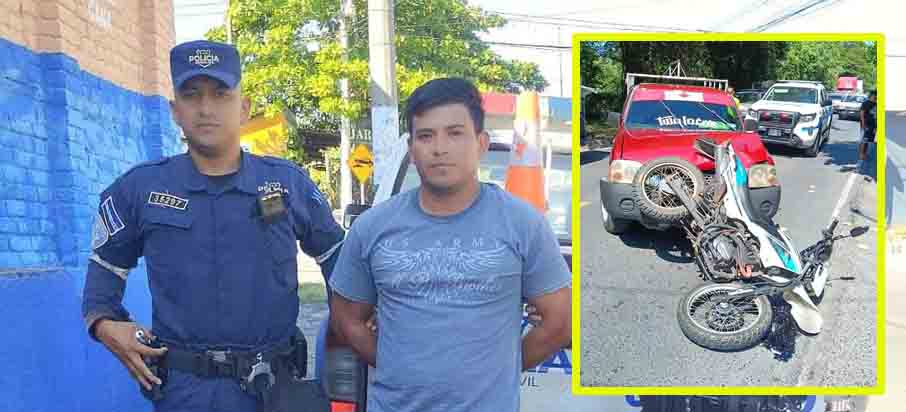 Arrestan a picachero que impactó contra biker en carretera a playa Zunganera