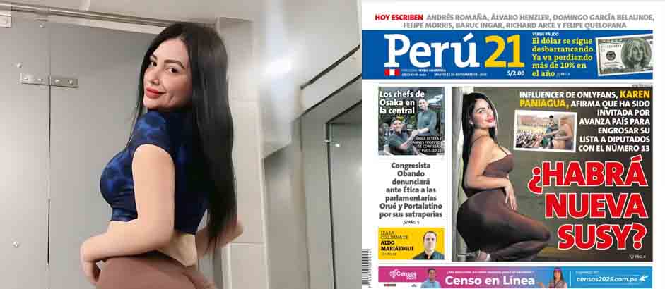 Diario de Perú se pregunta si se repetirá con Karen Paniagua caso similar con modelo para adultos
