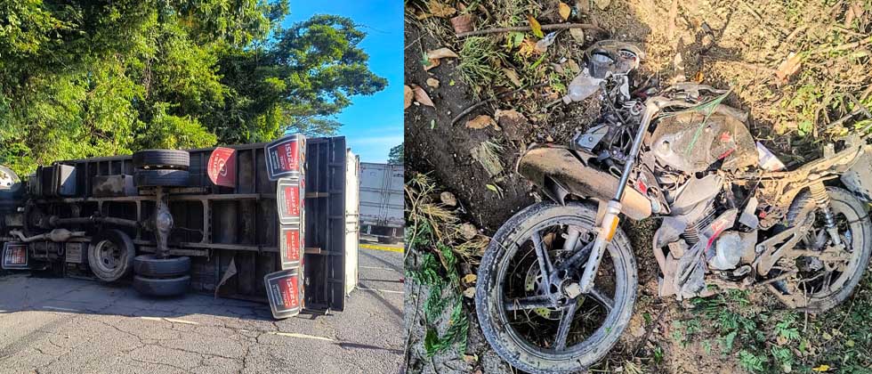 Motociclista fallece tras ser embestido por camión en Morazán