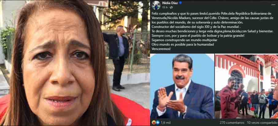 ¡Que lo pases lindo!: Nidia Diaz felicita a Maduro por su cumpleaños