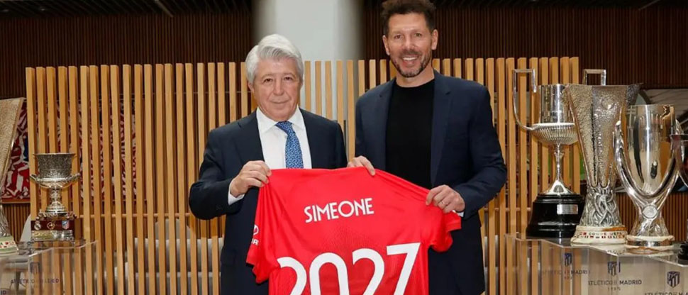 El Cholo Simeone renueva con el Atlético de Madrid hasta 2027