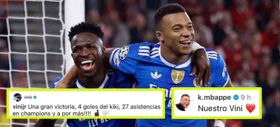 Vinicius y Mbappé demuestran su buena química en redes sociales