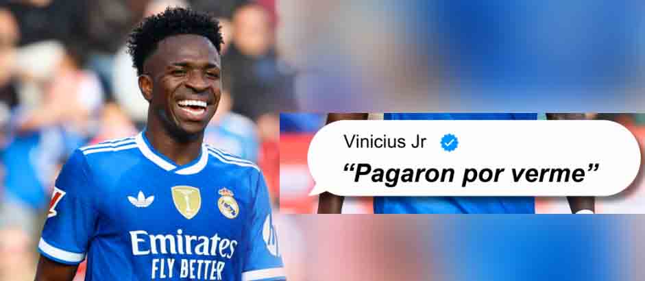 No aprende: Vinicius afirma que la gente «paga» para verlo