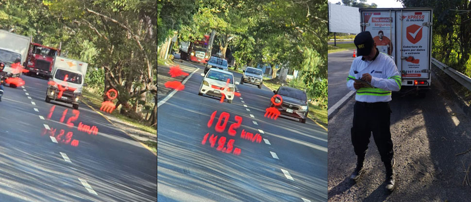VMT sanciona a varios conductores por sobrepasar los límites de velocidad