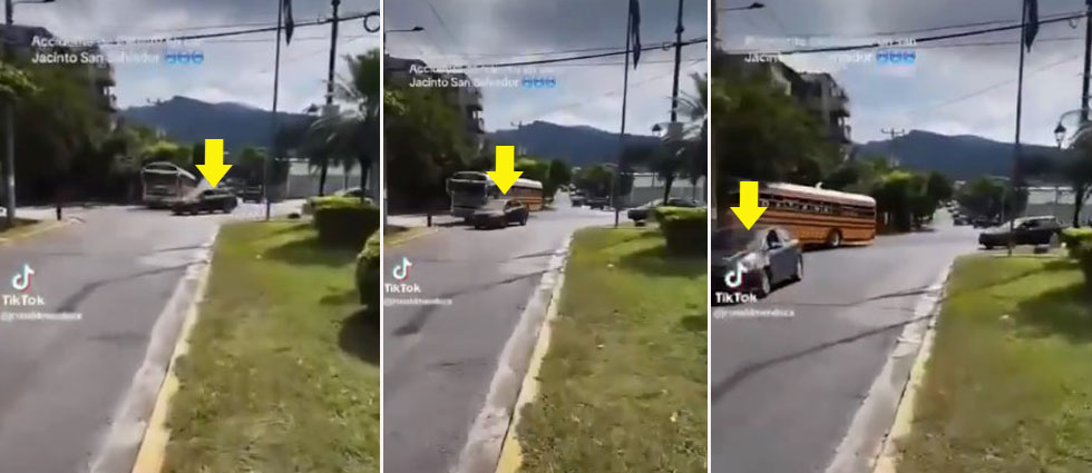 Autobús de la R 37-A se accidenta al esquivar a un automovilista imprudente en San Jacinto