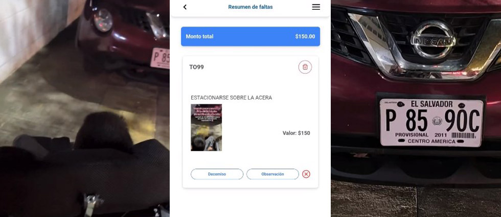 Automovilista se ‘gana’ multa de $150 por estacionarse en la acera
