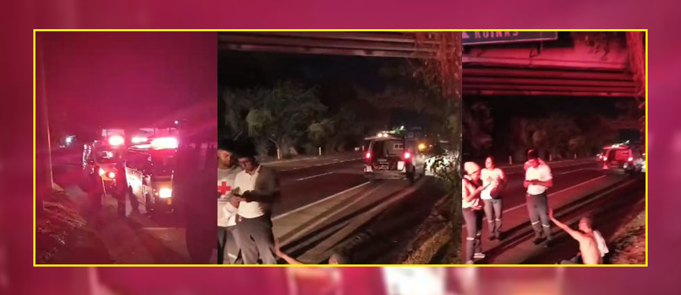 Nejapa: socorristas reciben alerta de persona arrollada y al llegar descubren a un ebrio que estaba en el separador