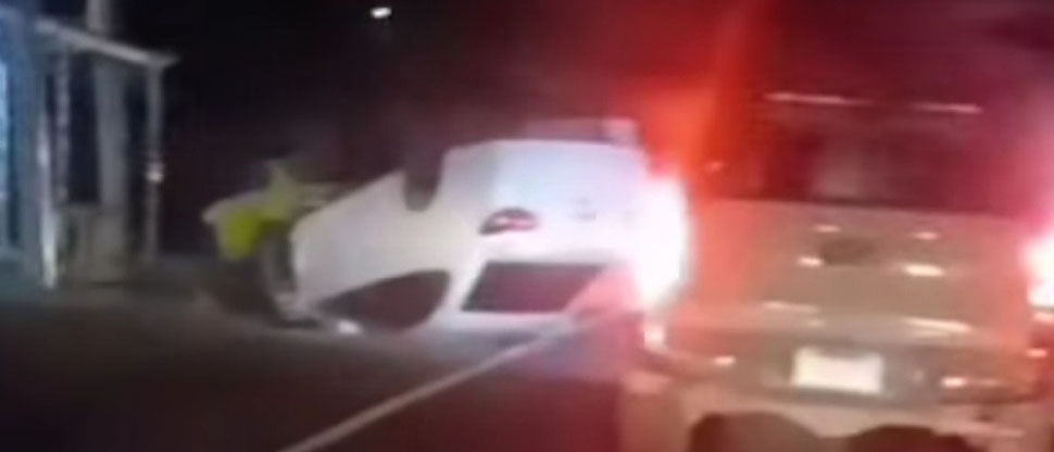 Conductor pierde el control y vuelca en San Miguel
