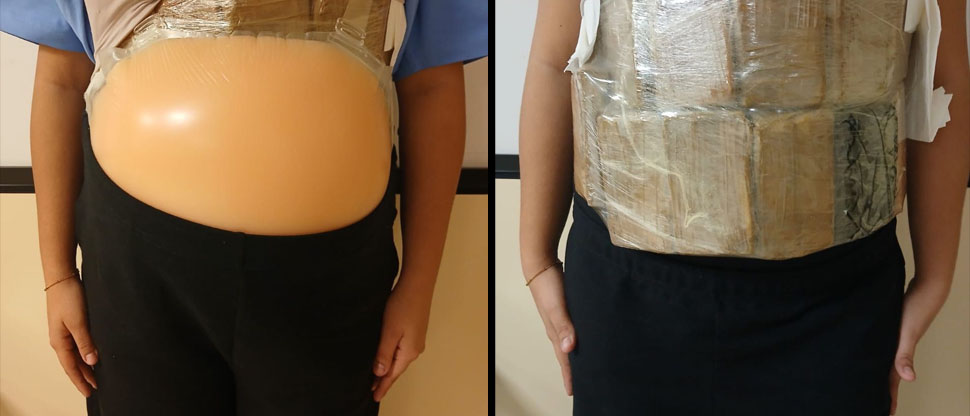España: capturan a mujer que fingió embarazo para aculatar más de dos kilos de cocaína