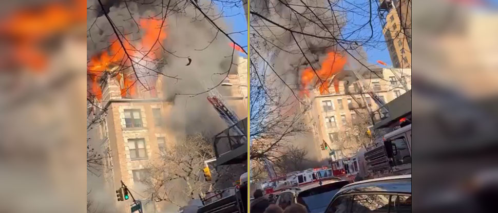 New York: voraz incendio se desata en edificio de apartamentos en Manhattan