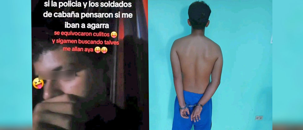 Capturan a menor perfilado como pandillero que en redes sociales se burlaba de las autoridades