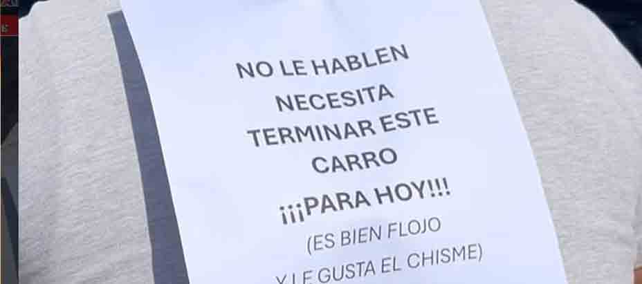 Viralizan a mecánico que no le gusta trabajar