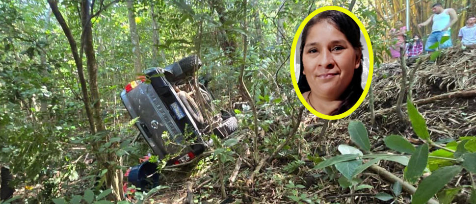 Ella era María, quien falleció después que un pick up se precipitó en un barranco en Cabañas 