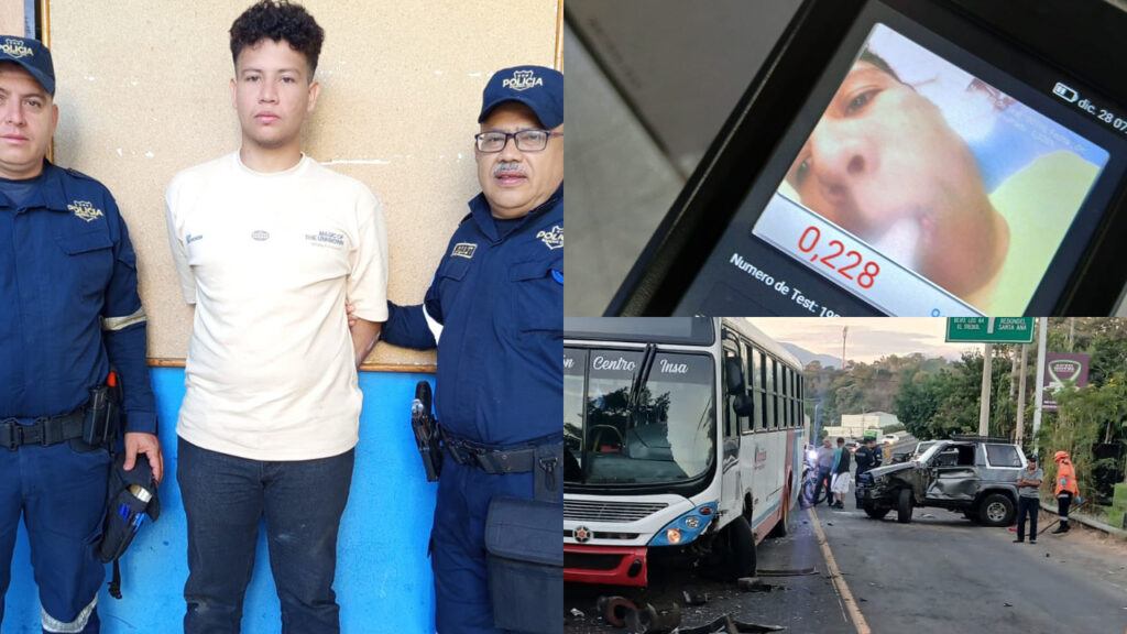 Jovencito en total estado de ebriedad provoca accidente en Santa Ana