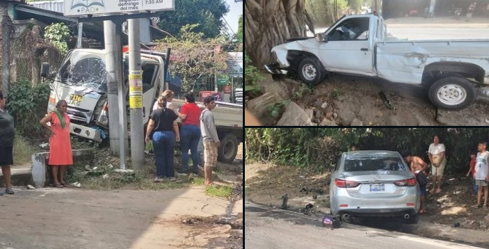 Tres vehículos involucrados en accidente en Ciudad Arce