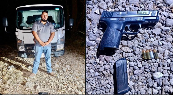 Detienen a conductor en estado de ebriedad y con un arma en Santa Ana