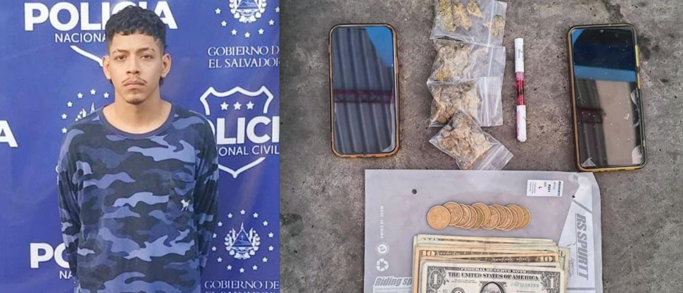 PNC capturan a pandillero de la 18 y le decomisan droga