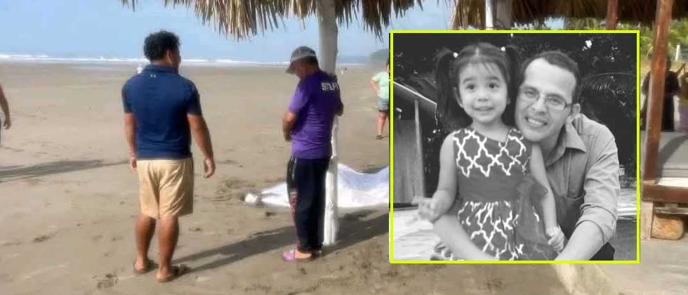 Padre y su pequeña hija entre los ahogados en playa El Toro, Usulután