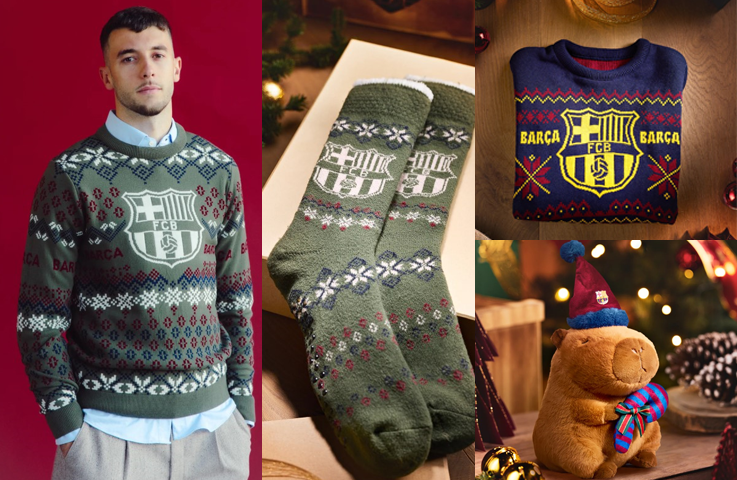 F.C. Barcelona lanza su colección navideña 2025