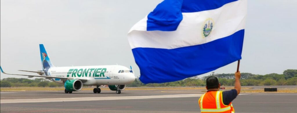 Frontier Airlines inaugura cinco nuevas rutas entre El Salvador y Estados Unidos