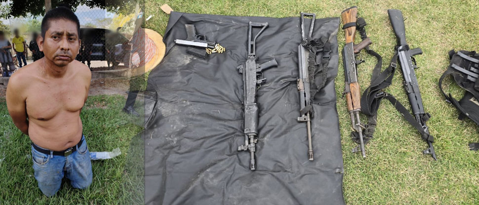 Guatemala: capturan a sujeto con fuerte cargamento militar