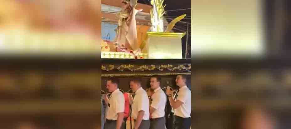 Viralizan a mormones cargando una imagen católica en procesión