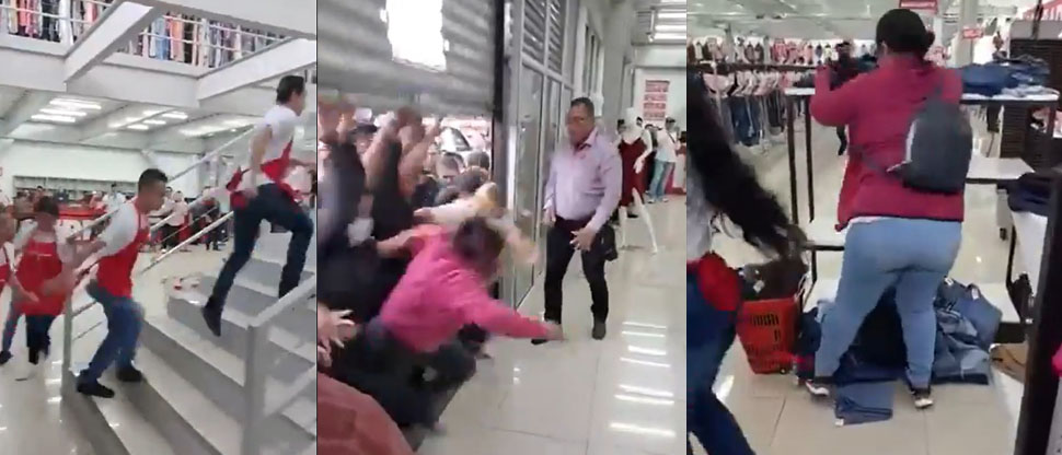 Caos por apertura de tienda en Sonsonate: multitud irrumpe corriendo en Hiperpacas