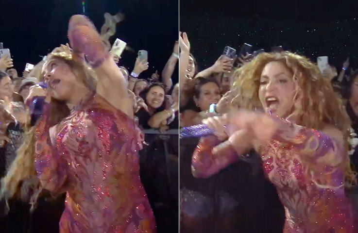 Shakira sufre jalón de pelo en pleno concierto y esta fue su reacción