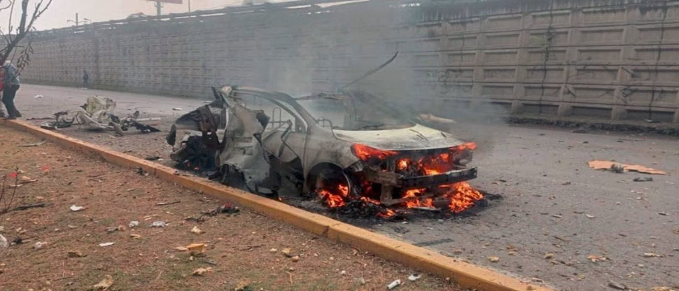 México: taxista transportaba pirotecnia y explotó en la carretera