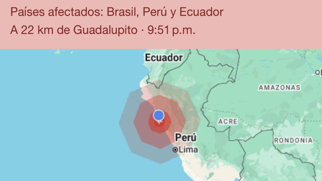 Terremoto de 6.2 grados siembra el pánico en Perú