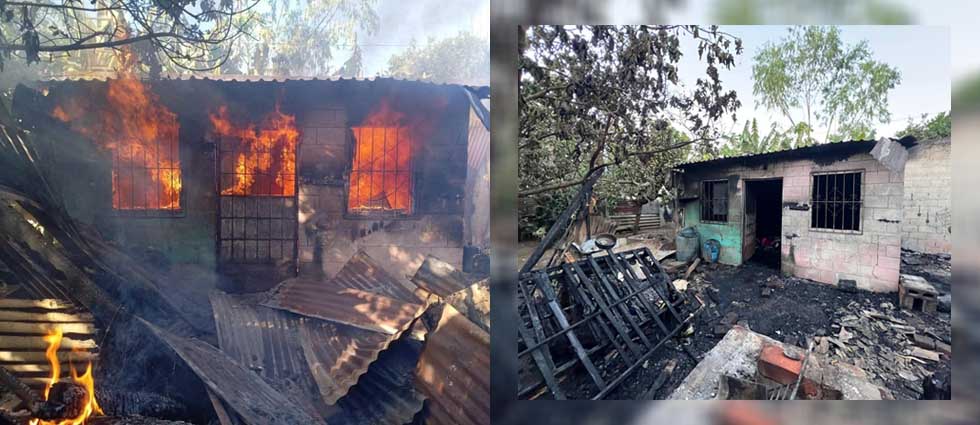 Familia lo pierde todo tras incendiarse su vivienda en La Libertad