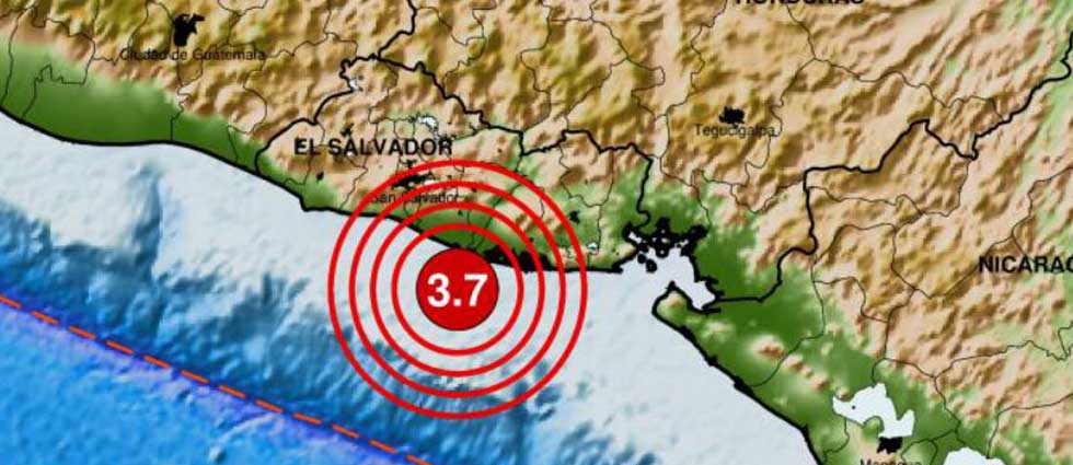 Sismo de 3.7 grados sacude parte del país