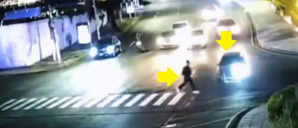 Capturan a conductor que atropelló a hombre en zona peatonal de plaza Salvador del Mundo