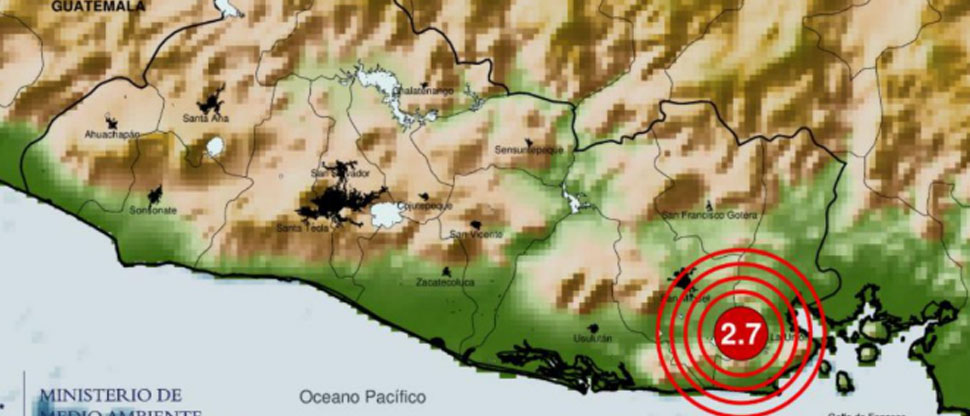 Reportan un sismo en la zona oriental del país