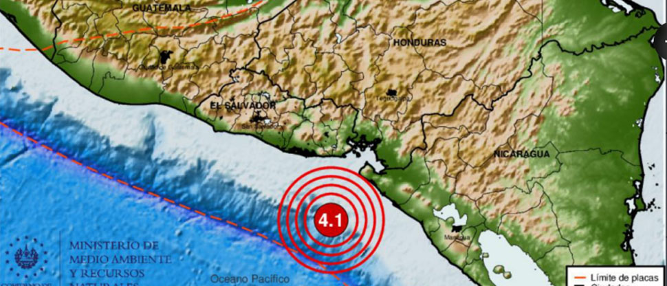 Fuerte sismo sacude el territorio salvadoreño este lunes