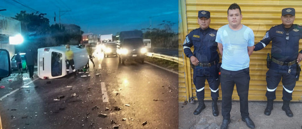 PNC captura a responsable de accidente de tránsito que dejó un fallecido en Quezaltepeque