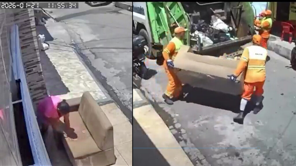 Sacó un sillón para limpiarlo y los del tren de aseo se lo llevaron; pensaron que era un residuo voluminoso