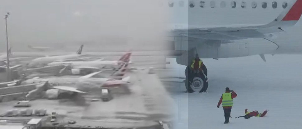 España: fuerte nevada afecta la ciudad de Madrid y provoca retrasos en el aeropuerto