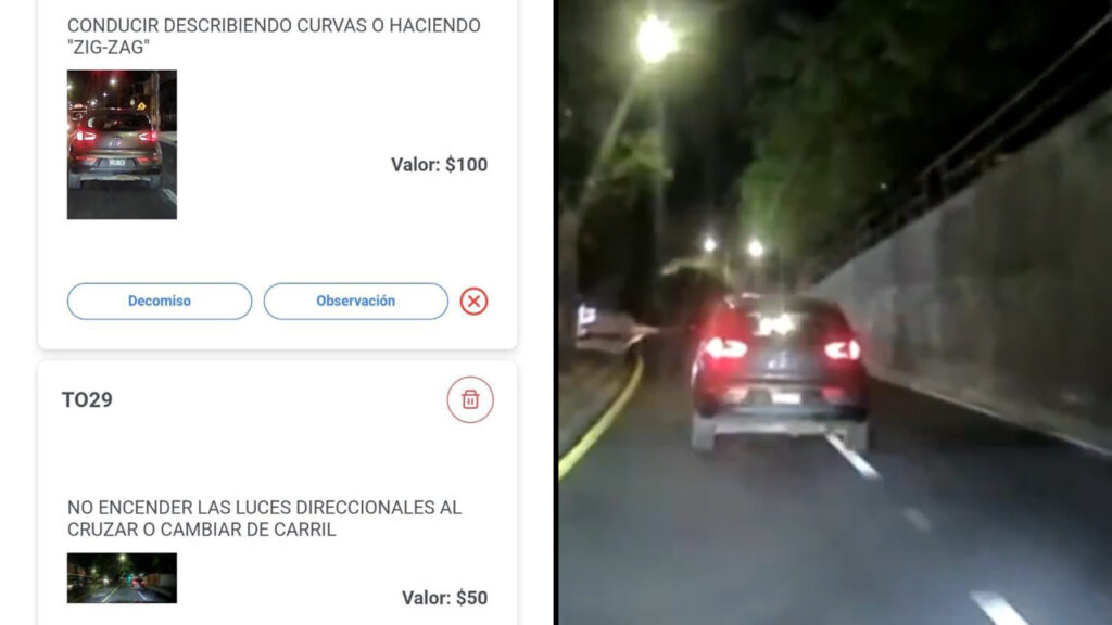 Conductor se hace acreedor de varias multas por manejar de manera irresponsable