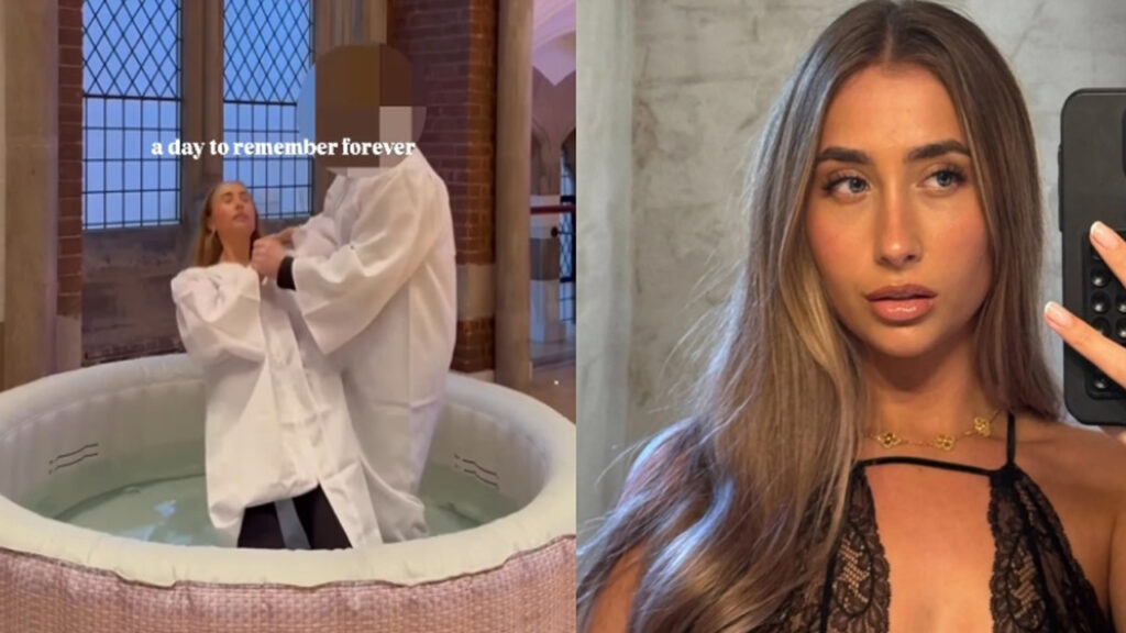 Influencer que tuvo relaciones con más de 1000 hombres se bautiza “en el nombre del señor”