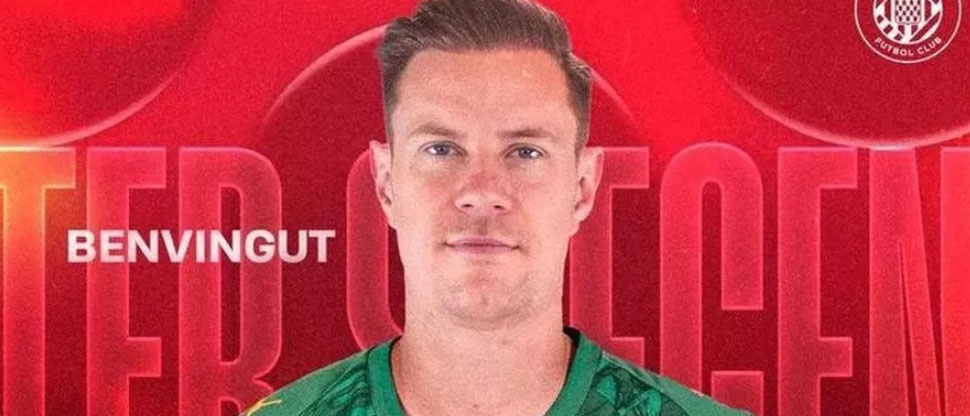 El Girona oficializa la incorporación de Ter Stegen, que no podrá jugar contra el Barça