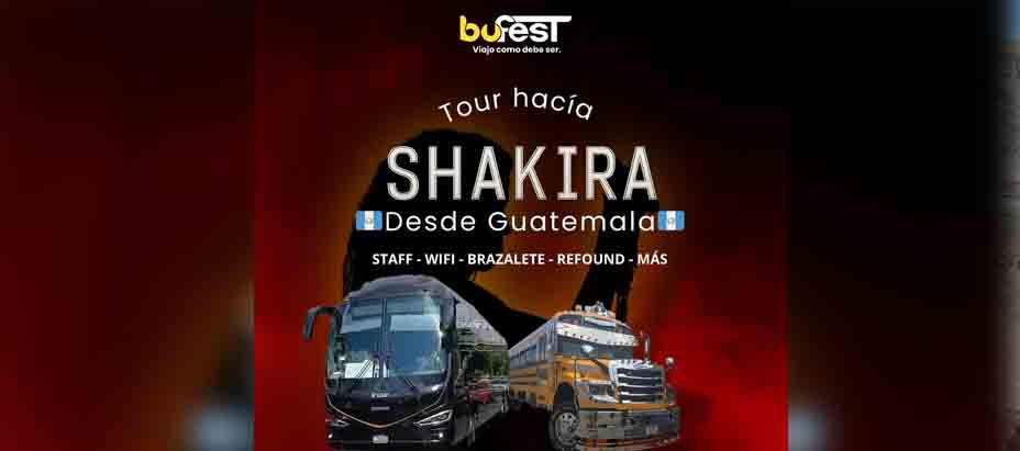 Agencia de viaje en Guatemala organiza tours para los conciertos de Shakira en El Salvador