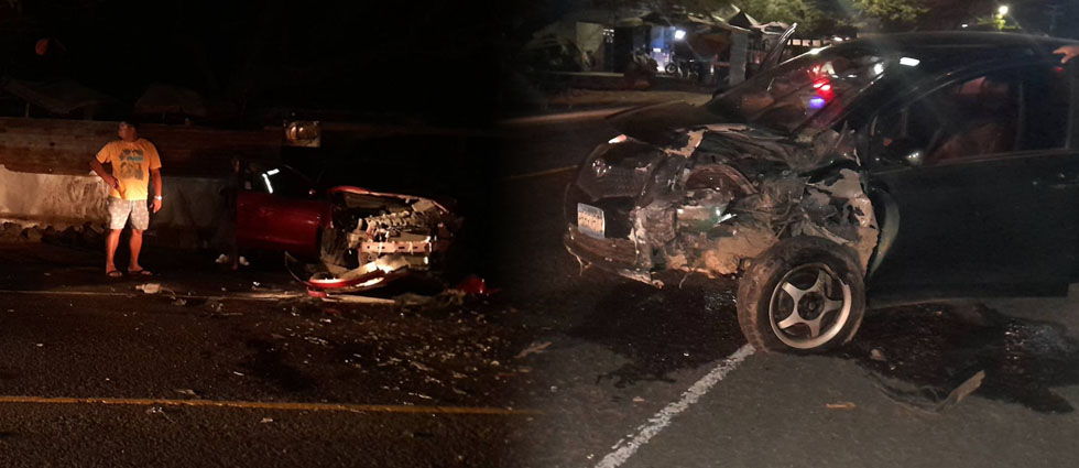 Conductor ebrio invade carril y provoca fuerte choque que deja tres lesionados en La Libertad