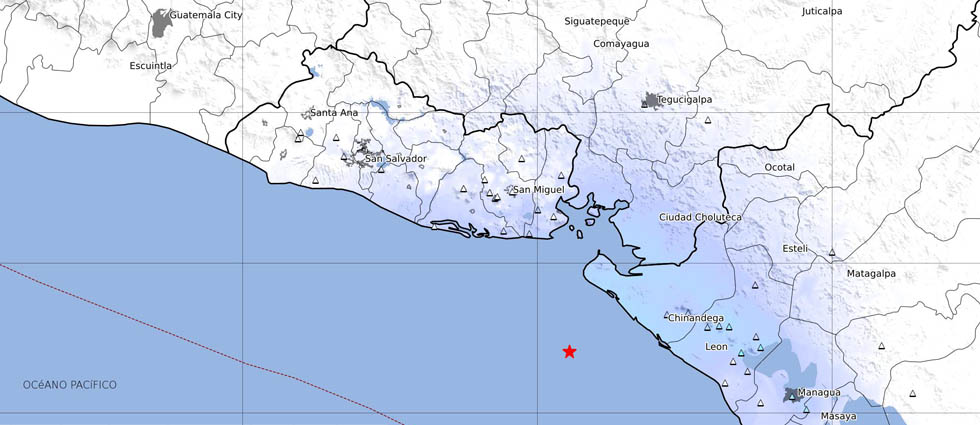 Sismo de 4.3 grados en Nicaragua también sacude parte de El Salvador esta mañana de miércoles
