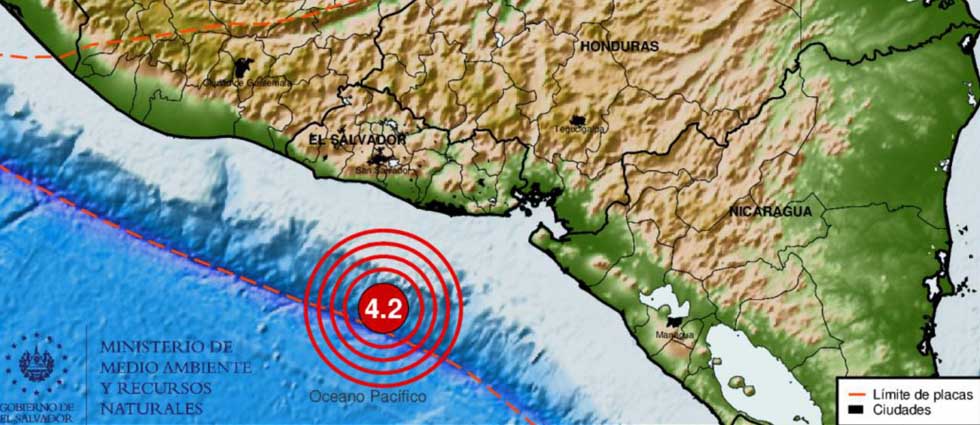 Superficial sismo con epicentro en La Libertad sacude a El Salvador esta madrugada de jueves