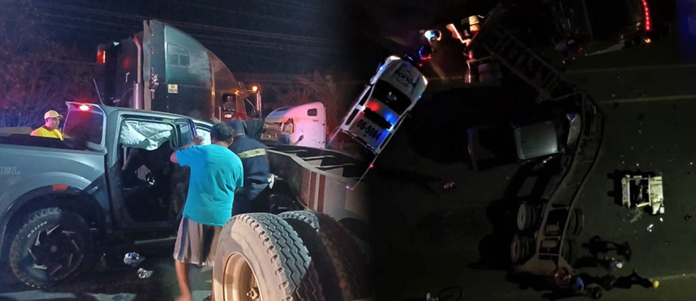 Conductor choca contra una rastra que hacía maniobras y se da a la fuga en Sonsonate