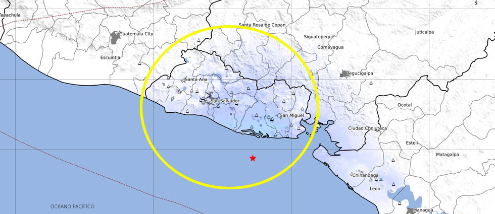 Sismo originado en Usulután sacude gran parte de El Salvador esta mañana de lunes