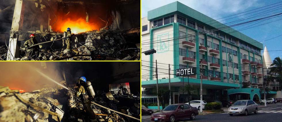 Voraz incendio estructural consume el reconocido exhotel Alameda en San Salvador