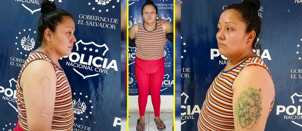 Capturan pandillera de la 18-S que modificó sus tatuajes para evadir la justicia