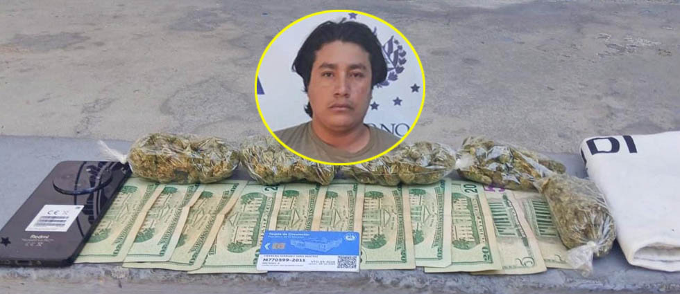 Arrestan a sujeto tras sorprenderlo en posesión de droga en Soyapango
